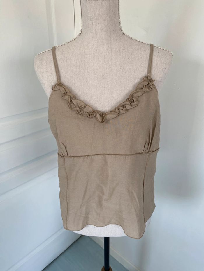 Top à fines bretelles beige Patrice breal