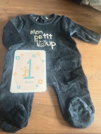 Pyjama velours 1 mois