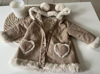 Manteau beige type suédine - 12 mois - orchestra