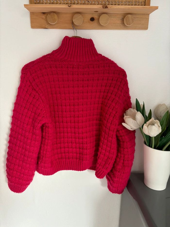 Gros pull mailles rose h&m - photo numéro 3