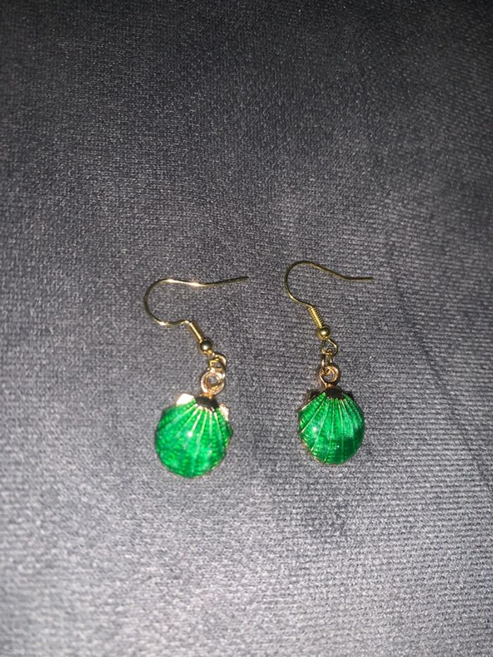 boucles d'oreilles coquillage - photo numéro 2