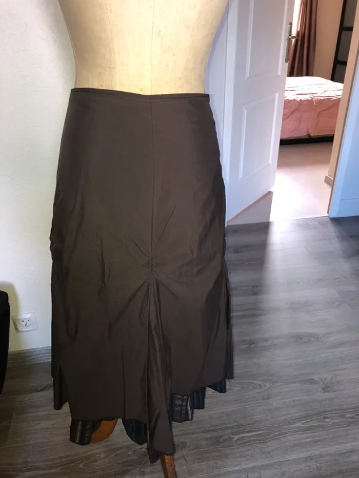 jupe longue marron