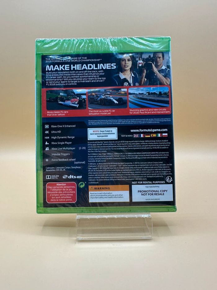 F1 2018 Formula 1 Xbox One - photo numéro 2