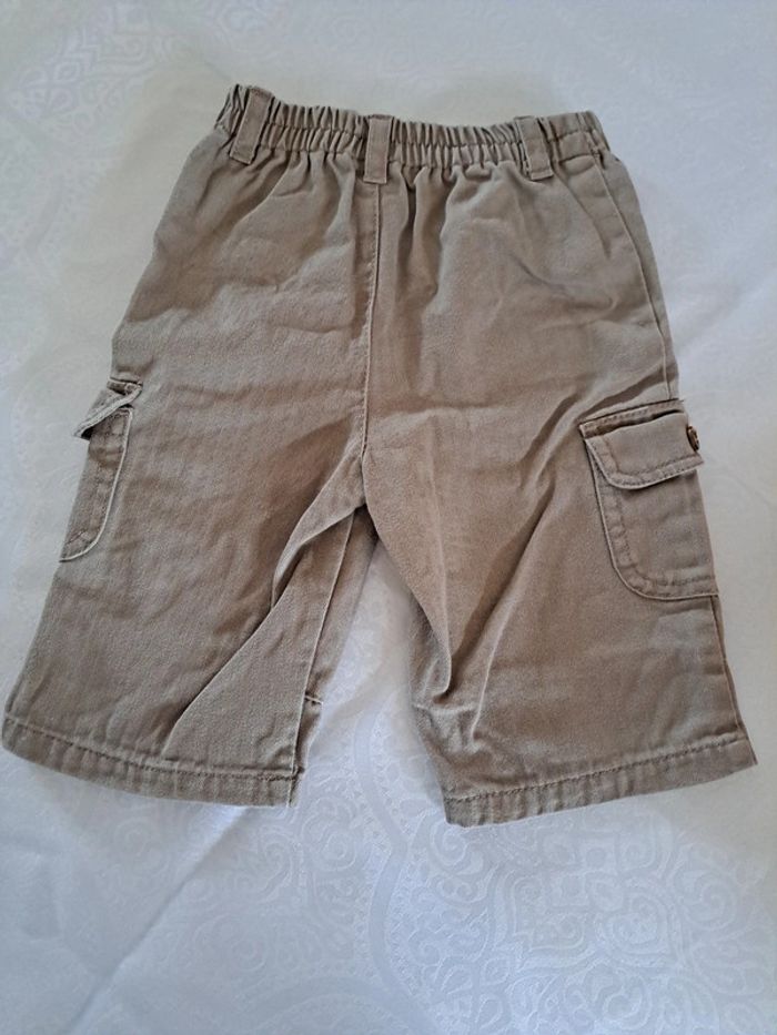 Lot de 2 pantalons beige et marron 3 mois 100%coton - photo numéro 5