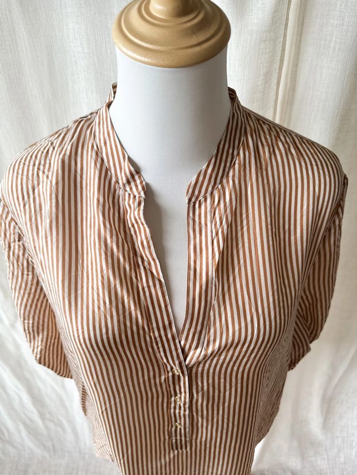 Blouse Massimo Dutti 100% soie mûrier - photo numéro 6