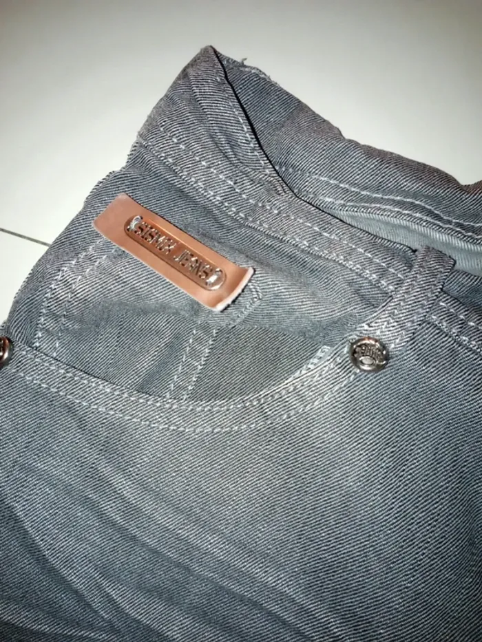 Jean sismix taille 32 gris élastique réglable - photo numéro 4