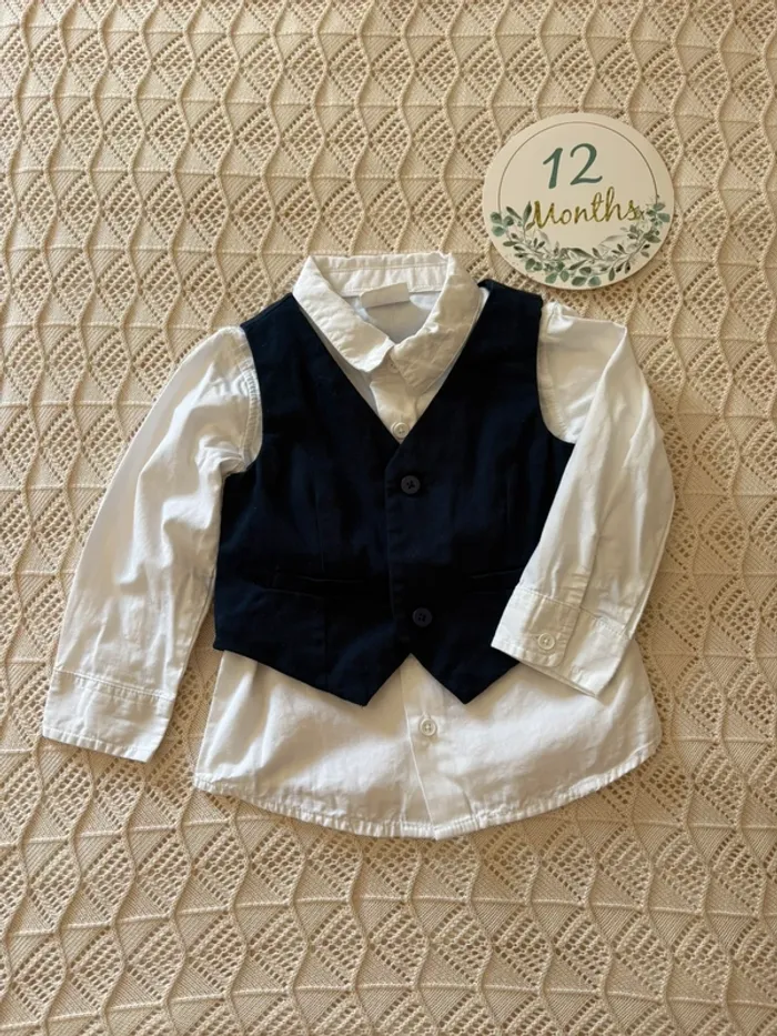 Lot chemise + veston bébé 12 mois