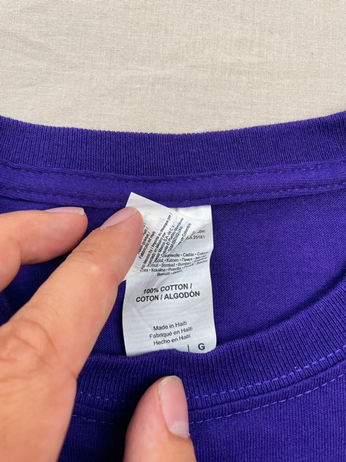 T-shirt imprimé sport USA, homme, été, Violet L - photo numéro 4