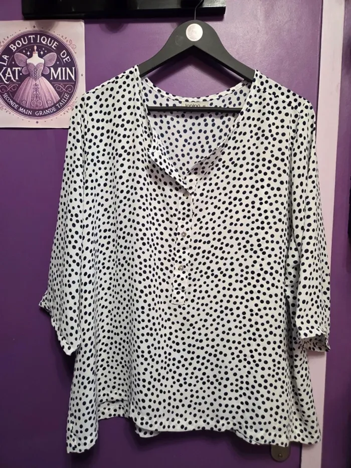 Blouse manches 3/4 fluide T48 Janina