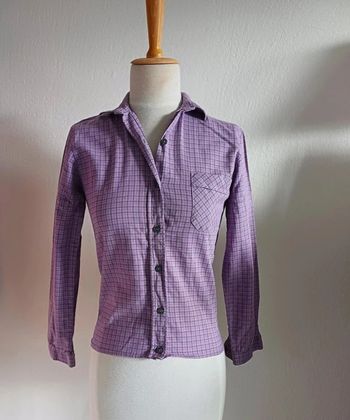 Chemisier à carreaux violet taille S