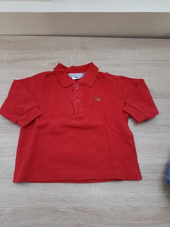 Polo rouge à manches longues Prénatal 3 mois