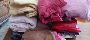 (lot010) Lot 19 vêtements hiver fille 12 mois