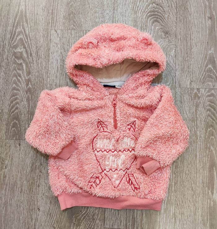 Sweat polaire zippé à capuche bébé filles 12 mois