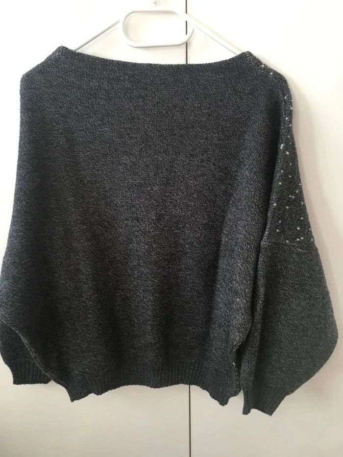 Pull Laine M / 38 / 10 Gris Anthracite Noir Blanc Italy Italie - photo numéro 2