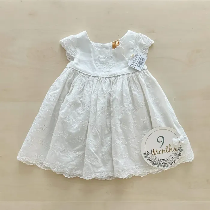Robe été fille blanche orchestra 9 mois 71 cm