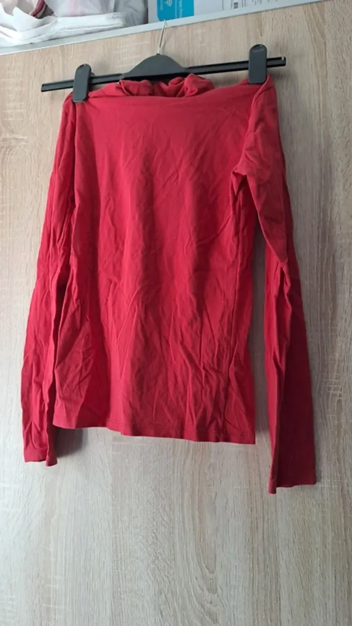 Sous pull rouge Sisley - photo numéro 3