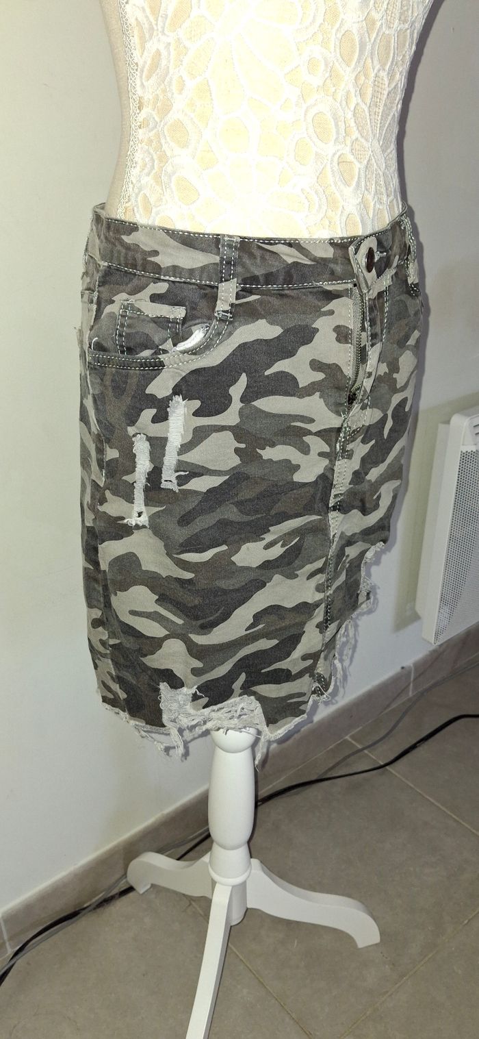 Jupe militaire grise - photo numéro 2