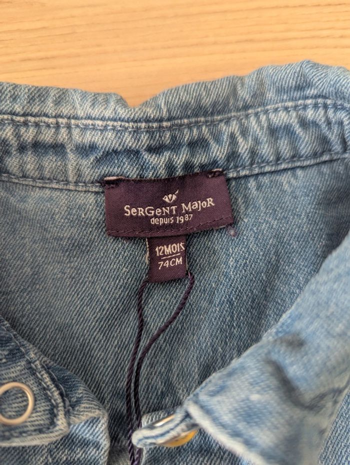 Chemise jean, 12 mois Sergent Major - photo numéro 3