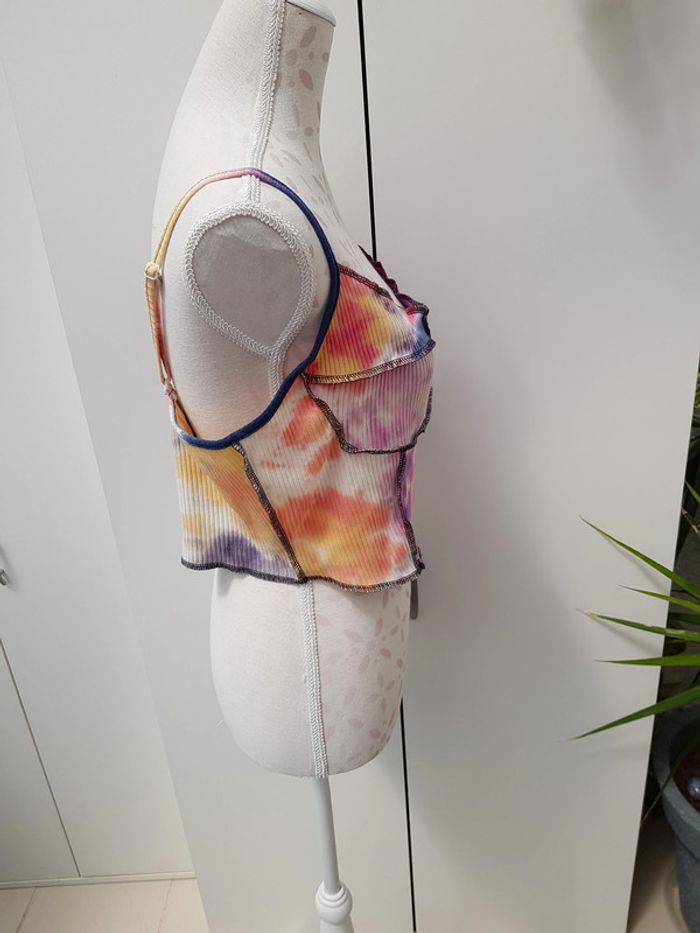Débardeur Caraco Top Tie Dye Multicolore - photo numéro 7