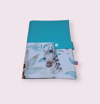 housse protège carnet de santé personnalisable modèle zébre