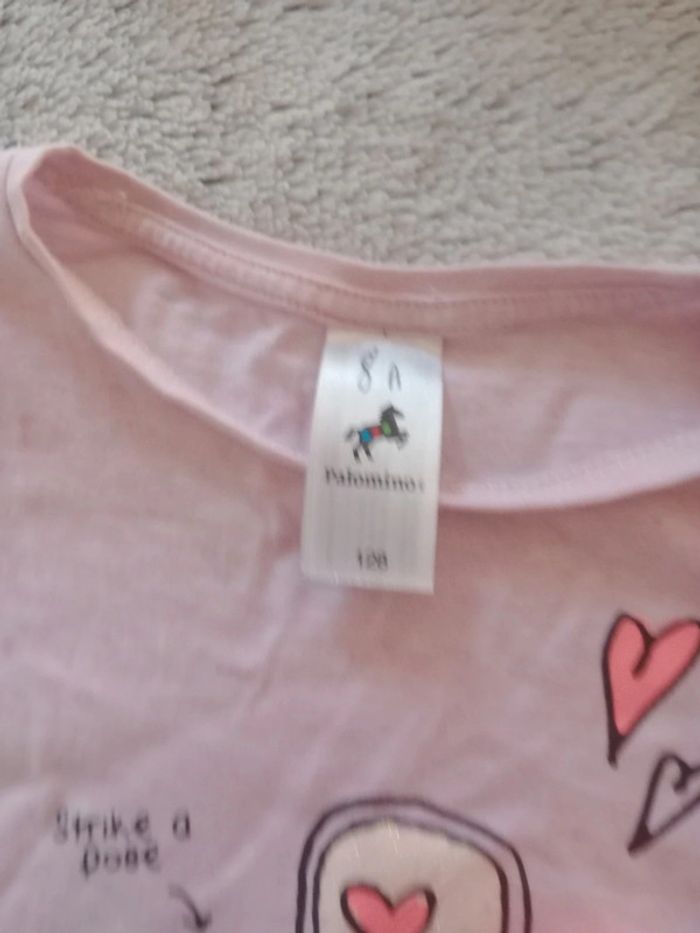 T-shirt manches longues 8 ans rose fantaisie c68 - photo numéro 2