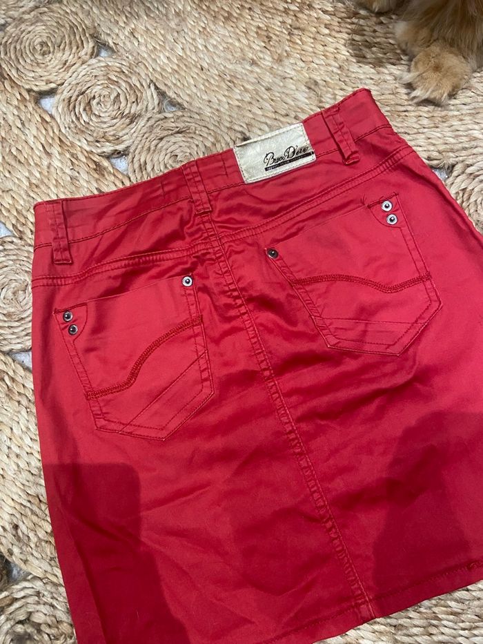 Jupe rouge taille 32/34 en coton - photo numéro 6