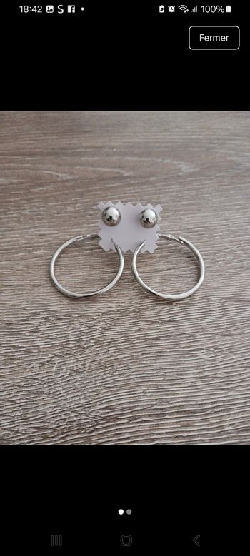 Boucles d'oreilles acier inoxydable 