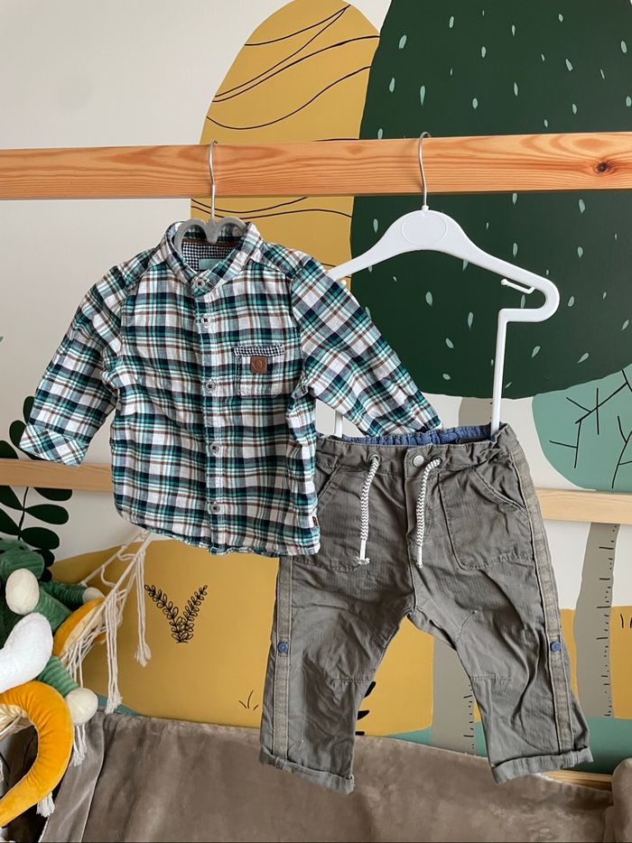 Ensemble chemise à carreaux - photo numéro 2
