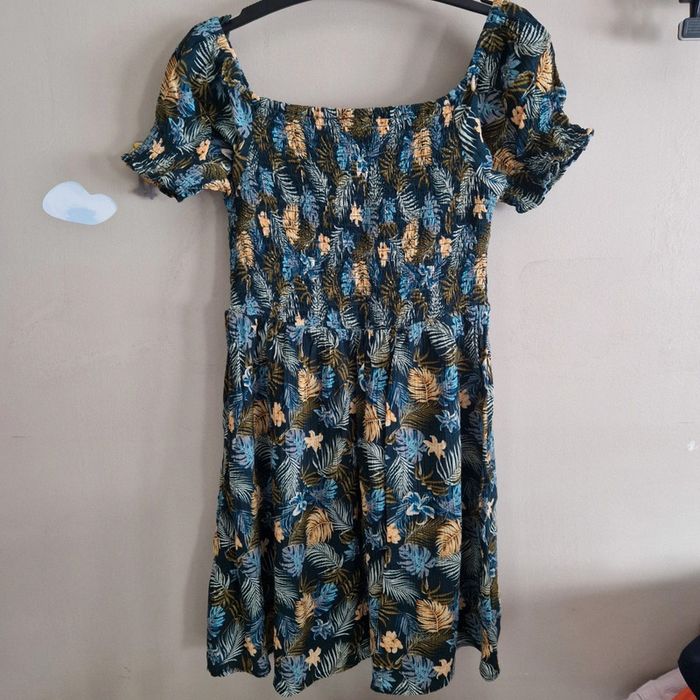 Robe été imprimé feuillage
