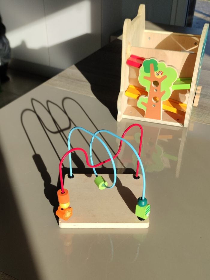 Cube de motricité en bois, Jouet d'éveil enfant - Très bon état - photo numéro 6