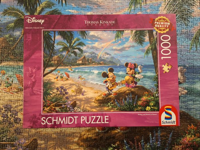 Mickey et Minnie à Hawaï. Puzzle 1000 pièces.  Schmidt.
