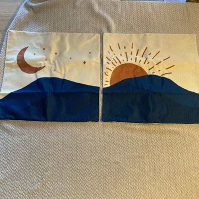 Lot de 2 housses de coussins 45x45