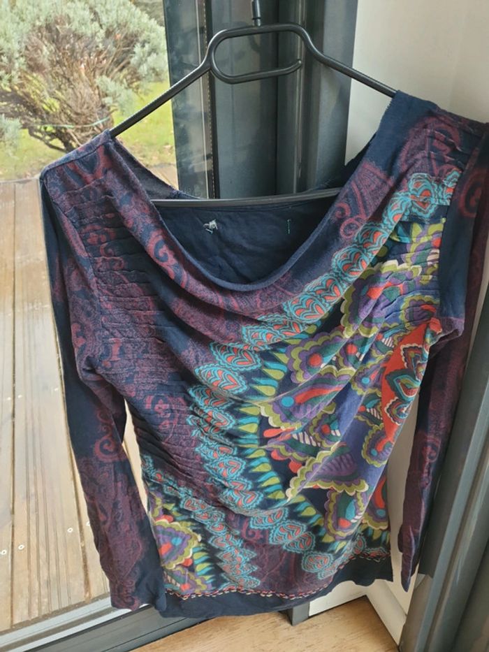 T shirt manches longues desigual - photo numéro 2
