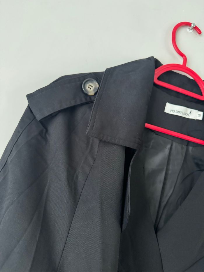 🧥 trench noir - femme - taille M - HD diffusion - neuf sans étiquette - photo numéro 5