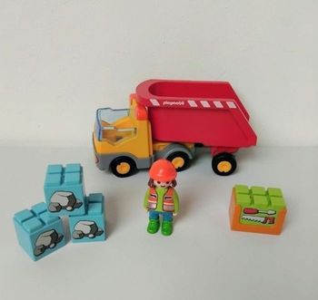 PLAYMOBIL 123 Camion Chantier Briques Construction 70126 Junior Complet 🚛