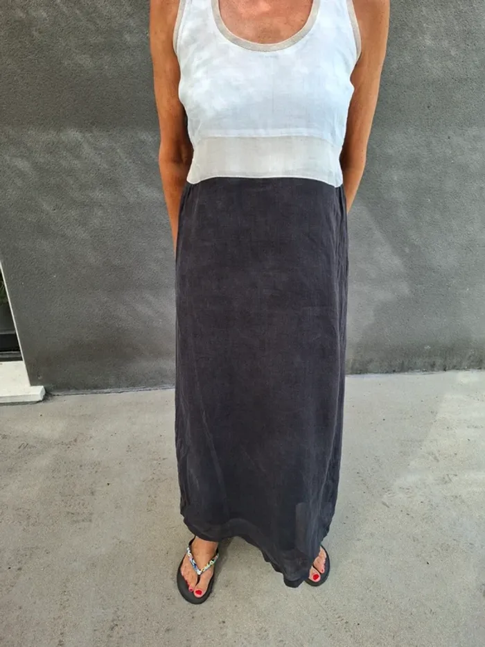 Robe longue Lady Captain - Lin & Coton - Taille 36 - Excellent état