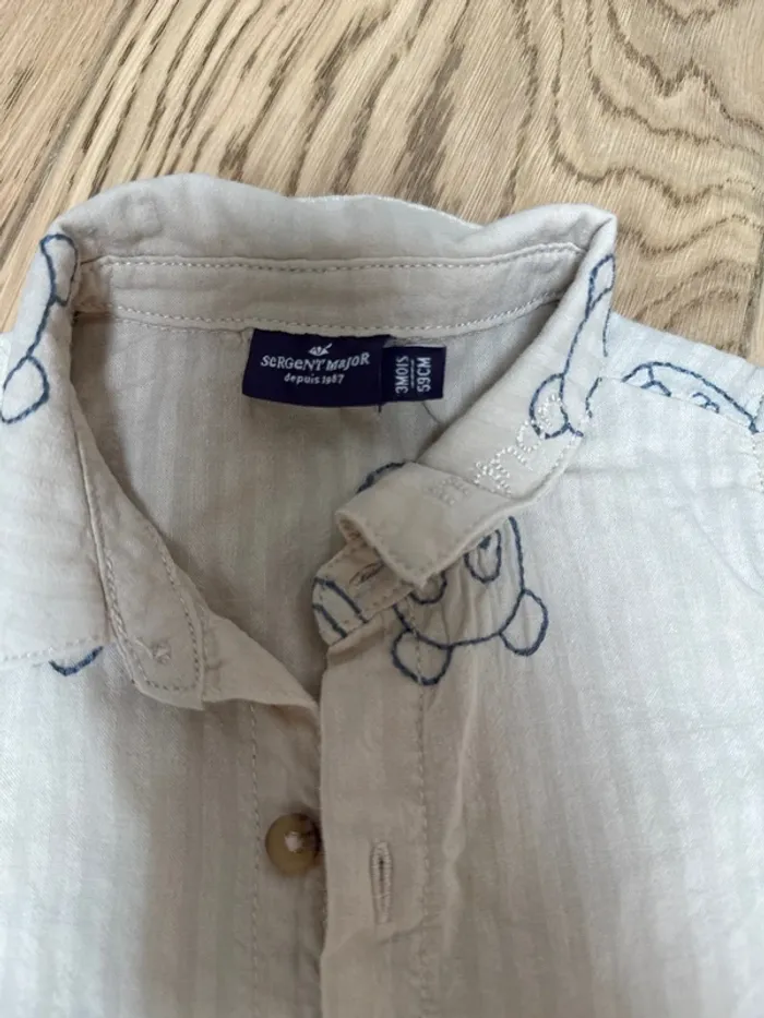 ensemble chemise short sergent major taille 3 mois - photo numéro 2