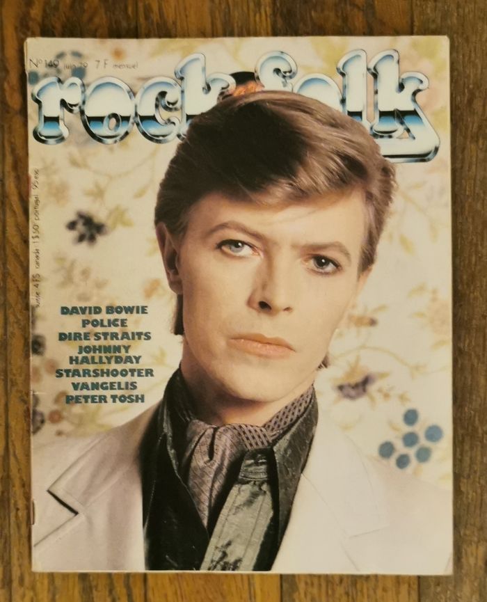 Ancien magazine rock & folk couverture David Bowie 1979 vintage