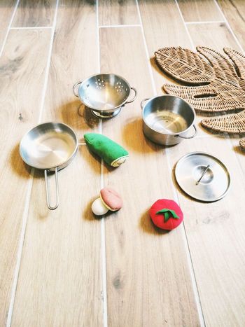 🍳Dinette vaisselle accessoires cuisine en metal ingredients en tissu marque Melissa et Doug PL113