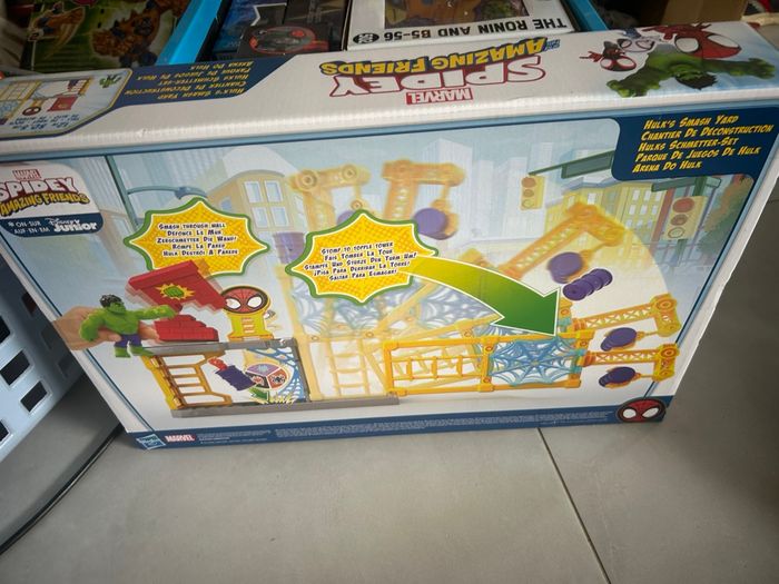 Neuf 🎁 Figurine spidey and his amazing Friends chantier deconstruction hulk - photo numéro 2