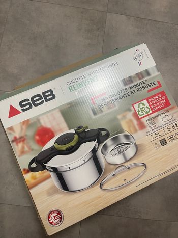 Autocuiseur cocotte Seb minute reinvent inox 7,5l remise 25% 