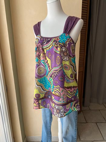 Top à motifs multicolores M/L