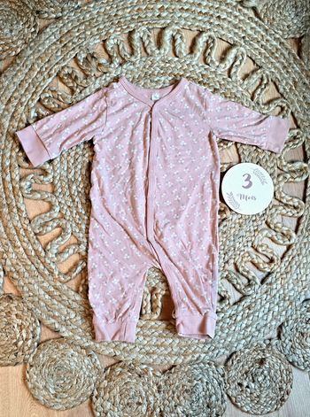 Pyjama rose fleuri 3 mois