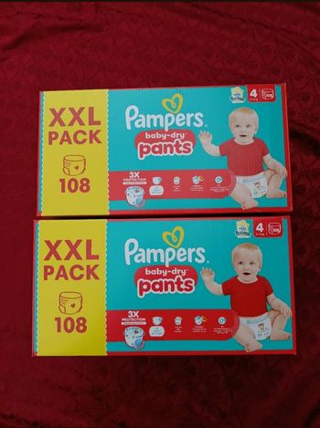 2 cartons de couches Pampers pants culottes XXL taille 4  T4