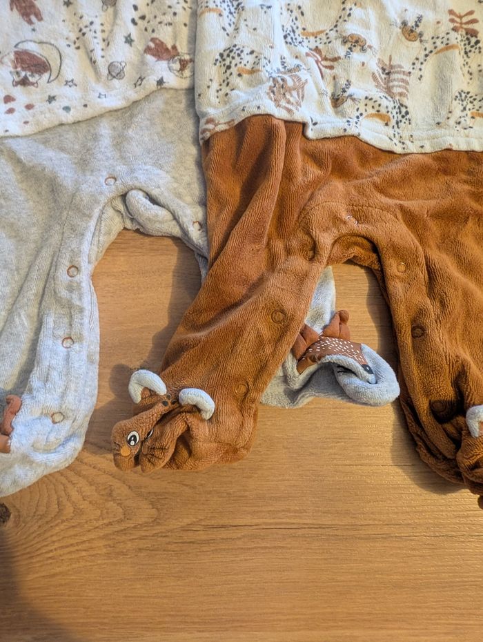 Lot de 2 pyjamas 3 mois "petit béguin" - photo numéro 3
