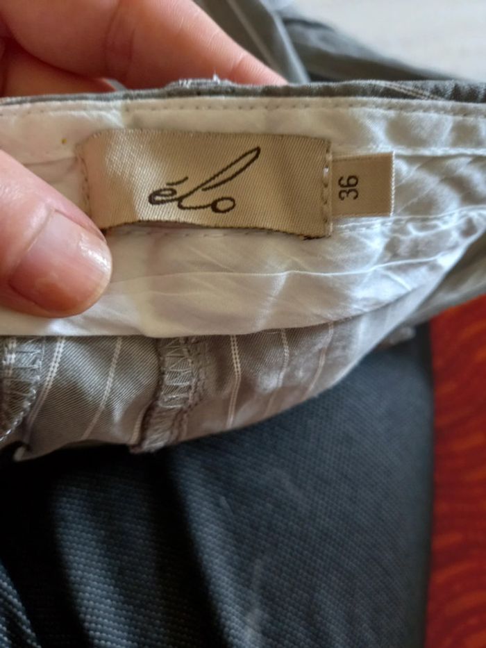 Pantalon gris rayé blanc Taille 36 Neuf - photo numéro 3
