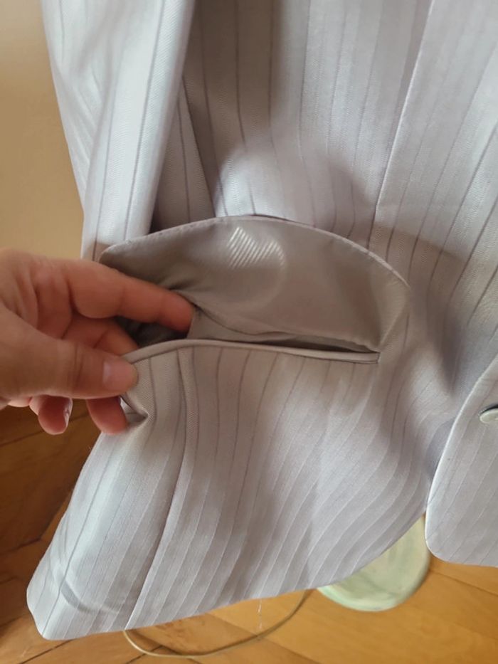 veste ou blazer gris argent taille 42 - photo numéro 3