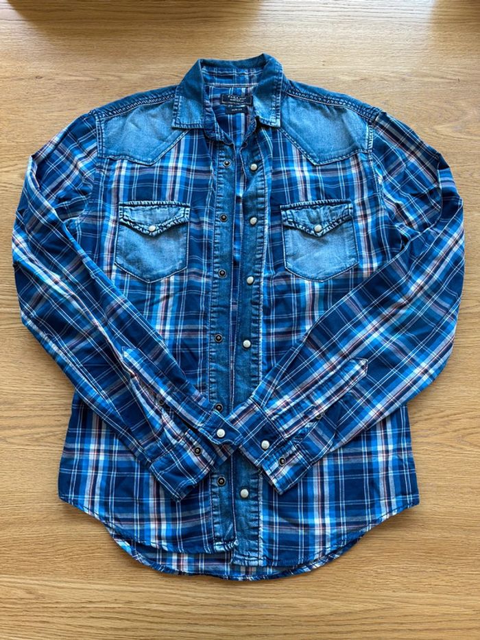 Chemise Denim Couture Slim Fit : S