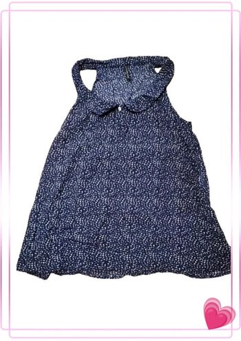 Top graphique col claudine marine t.xs 34 Naf Naf neuf