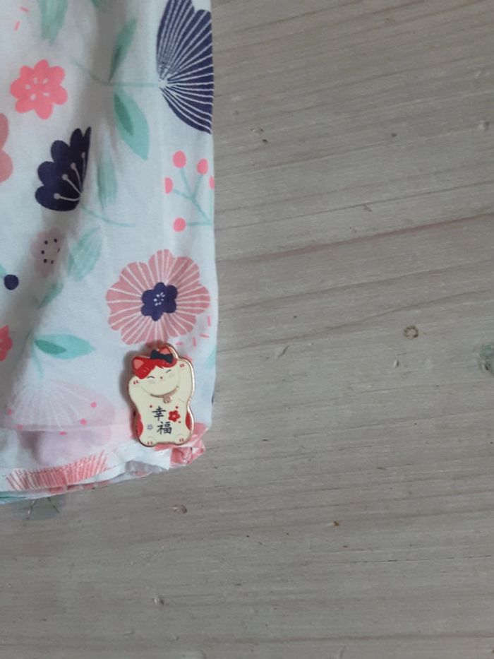 Chemise sans manches fleurs coton T. 3 ans - photo numéro 3